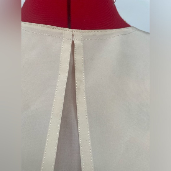 Vintage Silk Cream Layered Sleeveless Blouse - Picture 11 of 11